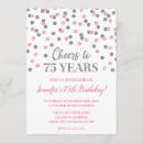 Search for silver 75th birthday invitations Black