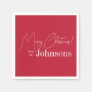 Search for christmas dinner paper napkins Red