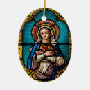 Search for religious oval christmas tree decorations Mary