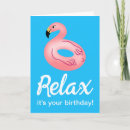 Search for pool birthday cards Flamingo