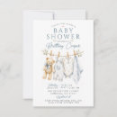 Search for clothesline baby boy shower invitations Cute