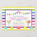 Search for rainbow candy birthday invitations Sweet