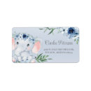Search for blue elephant return address labels Elephant baby shower