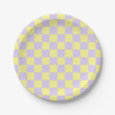 Search for purple gingham paper plates Pastel