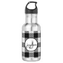 Search for buffalo plaid water bottles Black