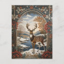 Search for winter deer postcards Woodland