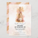 Search for gold 21st birthday invitations Blush pink