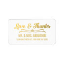 Search for love and thanks return address labels Simple