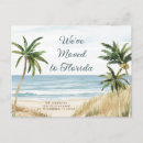 Search for palm tree moving announcement cards Watercolor