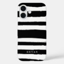 Search for geometric lines iphone cases Black and white
