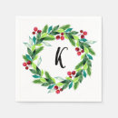 Search for monogram christmas napkins Festive