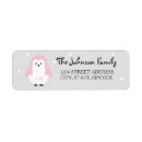 Search for baby penguin return address labels Pink