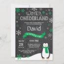 Search for penguin party invitations Winter onederland