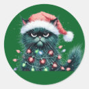 Search for funny christmas stickers Black