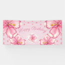 Search for happy birthday flowers banners Pink