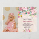 Search for elegant 1st birthday invitations Girl