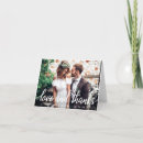 Search for love and thank you cards Bride and groom