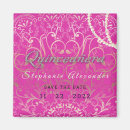 Search for quinceanera save the date magnets Glitter