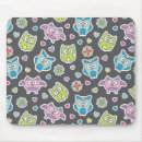 Search for colourful owl pattern mousepads Blue
