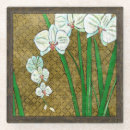 Search for white flower coasters Abstract