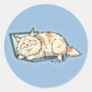 Search for sleeping cartoon stickers Cat nap