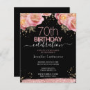 Search for modern floral 70th birthday invitations Stylish