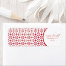 Search for red and white snowflakes return address labels Elegant