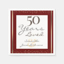 Search for 50th anniversary wedding napkins Fifty years