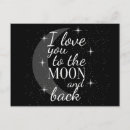 Search for i love you to moon cards Typography