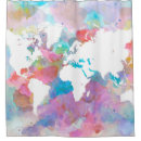 Search for map of the world shower curtains Continents