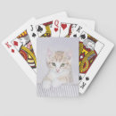 Search for orange cat playing cards Kitten