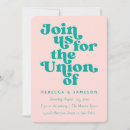 Search for teal and pink wedding invitations Blush