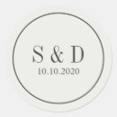 Search for cream wedding stickers Initials
