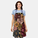 Search for red and yellow flowers aprons For her