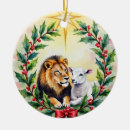 Search for lion christmas tree decorations Christian