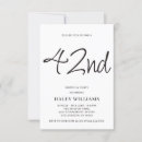 Search for 42nd birthday invitations Elegant