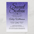 Search for royal blue sweet 16 invitations Glitter