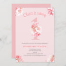 Search for pink floral 1st birthday invitations Peony