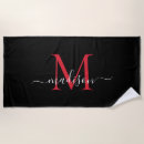 Search for red and black beach towels Calligraphy