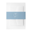 Search for dusty blue invitation belly bands Minimalist