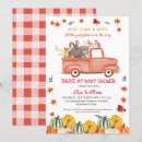 Search for red truck baby shower invitations Is on the way