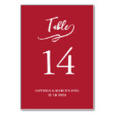 Search for christmas wedding table cards Red