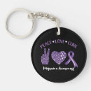 Search for awareness ribbon key rings Purple