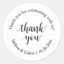 Search for thanks for celebrating with us wedding stickers Thank you