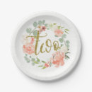 Search for 2nd birthday plates Floral