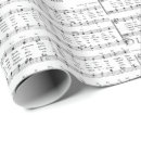 Search for music christmas wrapping paper Black and white