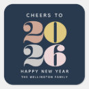 Search for blue happy new year stickers Typography