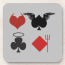 Search for playing cards coasters Red