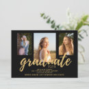 Search for black gold graduation invitations Elegant graduation party
