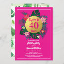 Search for pool 40th birthday invitations Tropical
